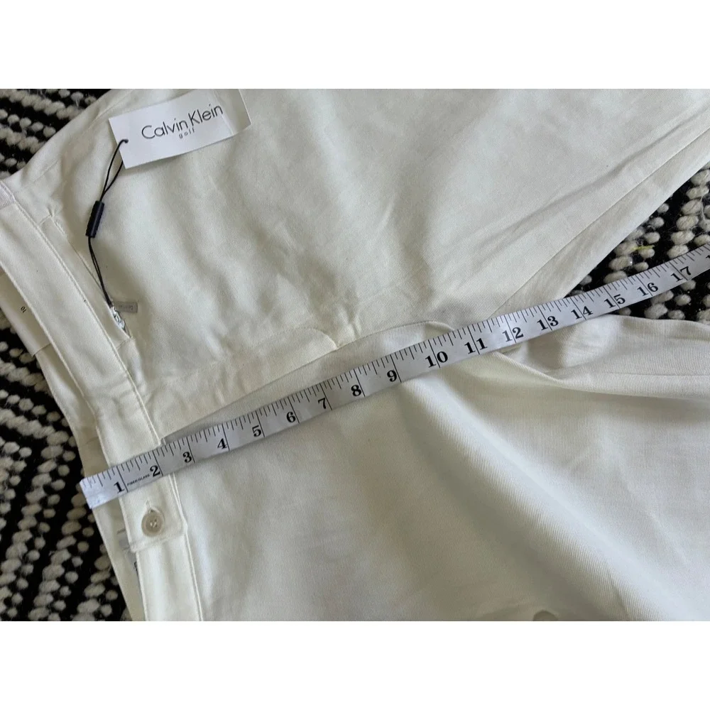 Calvin Klein Golf Mens White Straight Leg Trousers  Size 10 NEW